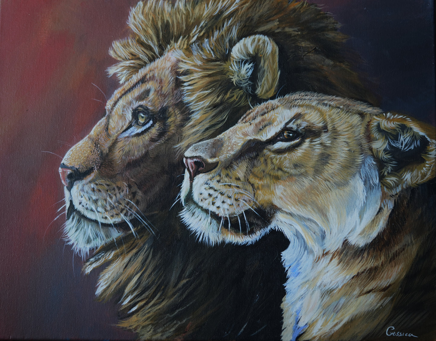 African Wildlife C.027/Löwen Original