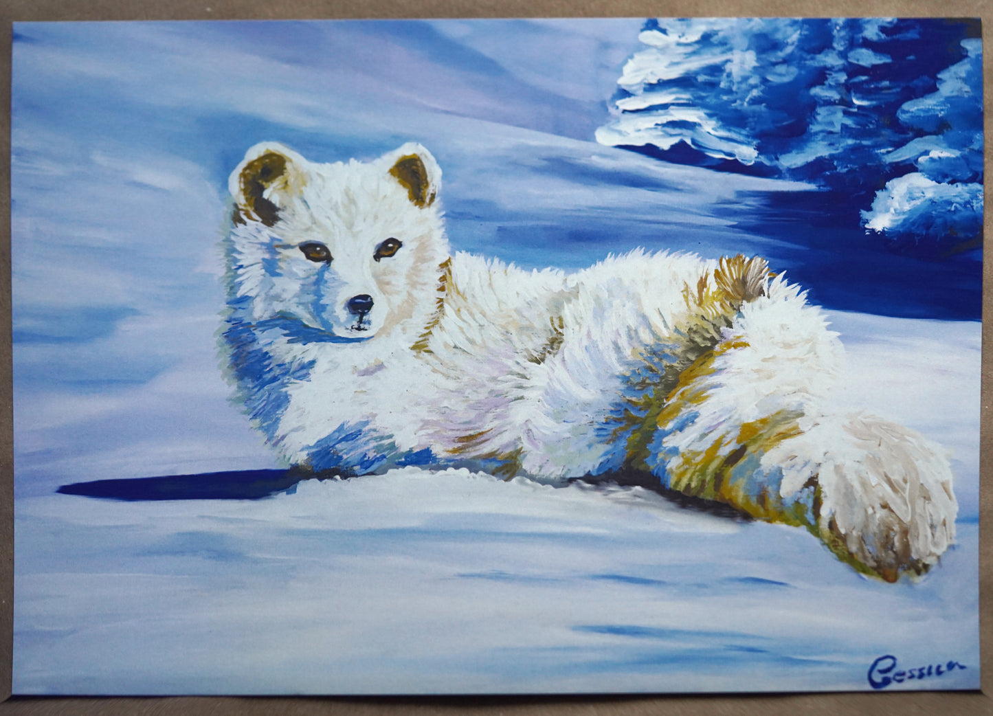 014/ Polarfuchs im Schnee Print