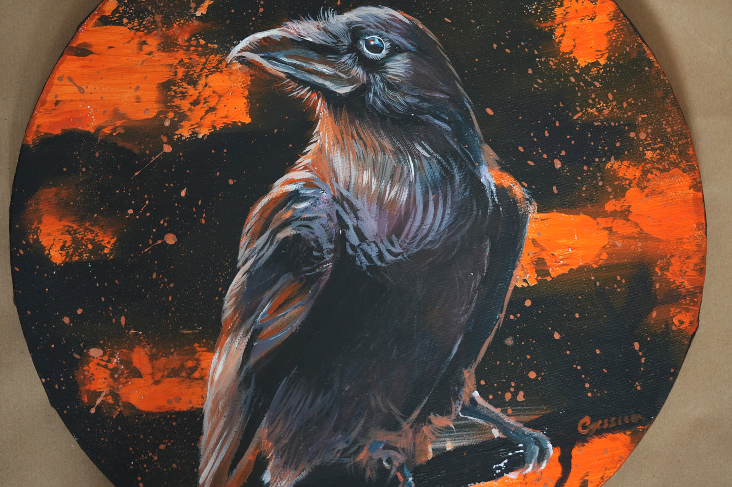 051/ "Rabe in Orange" Original