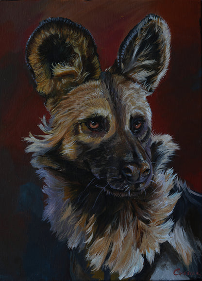African Wildlife C.023/Afrikanischer Wildhund Original