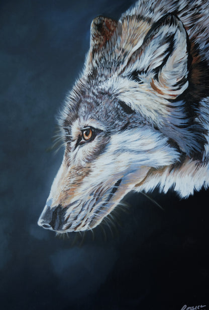 036/ "The gentle wolf " Print